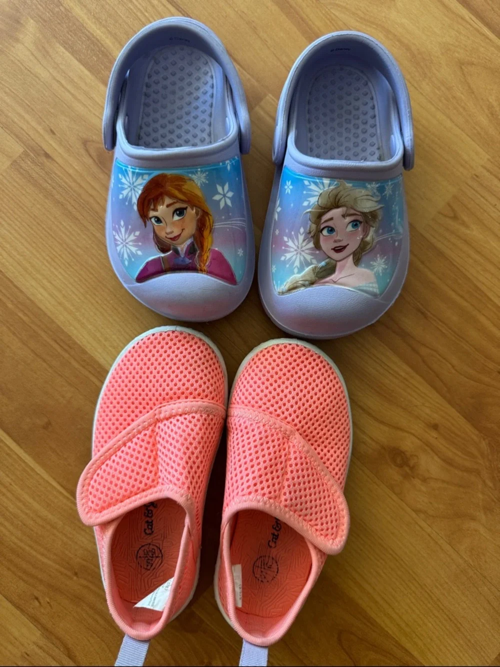 Girls' Frozen Slip-On Clogs and Coral Mesh Sneakers Set
